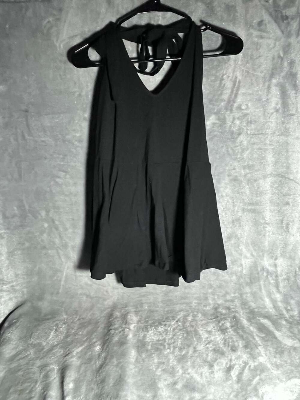 Torrid Supersoft Black Peplum Halter Top